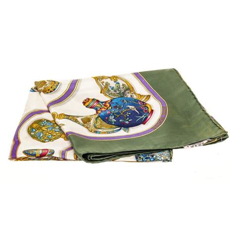 hermes green silk scarf|hermes silk scarf men.